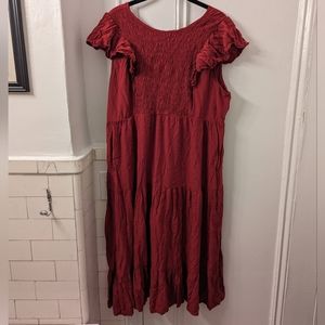 Old Navy Tie Back Midi Dress